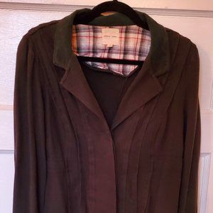 Silence and Noise Women Black Knit Cropped Blazer